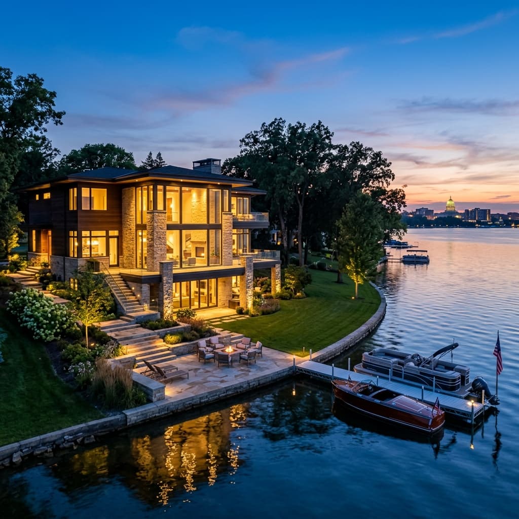 Luxury home in Madison, Wisconsin financed with a jumbo mortgage through MadCity Home Loans Luxury home in Madison, Wisconsin financed with a jumbo mortgage through MadCity Home Loans