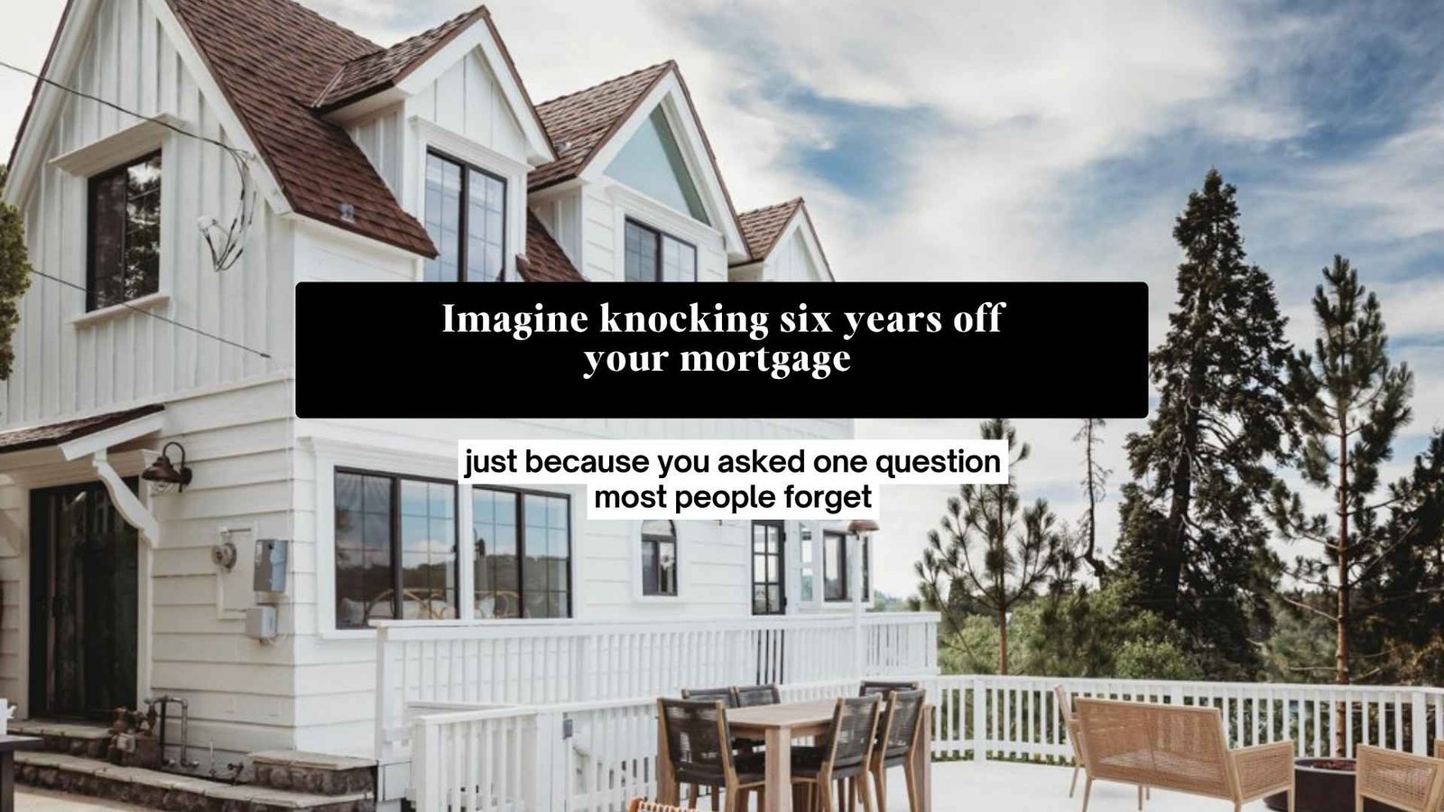 Imagine knocking 6 years off your mortgage just because you asked one question? (Most people forget it) - MadCity Home Loans Knowledge Hub Imagine knocking 6 years off your mortgage just because you asked one question? (Most people forget it) - MadCity Home Loans Knowledge Hub